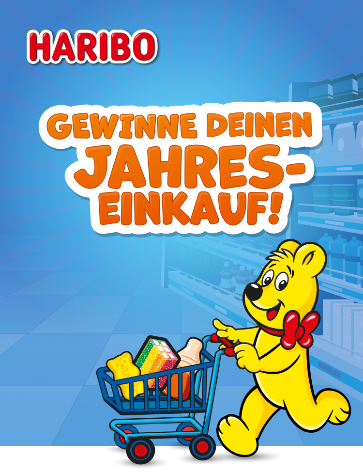 HARIBO Gewinnspiel. Gewinne deinen Jahreseinkauf